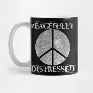 Peacefully Distressed v4 White Mug